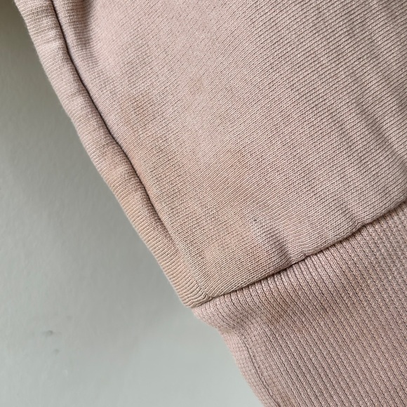 Ivy Park Beyonce Tan White Oversized Cropped Spell-out Sweatshirt Size M - Picture 10 of 11